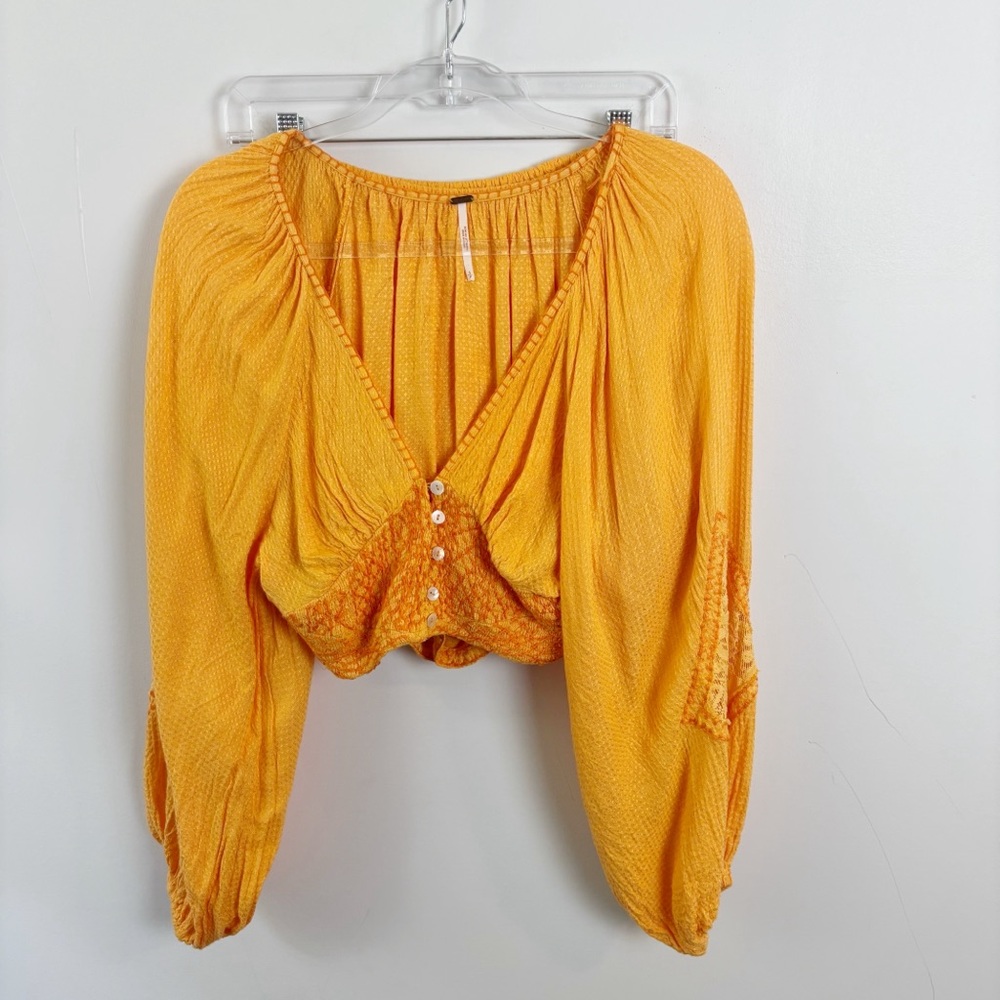 Free People Southwest Lace Set Size Small Orange